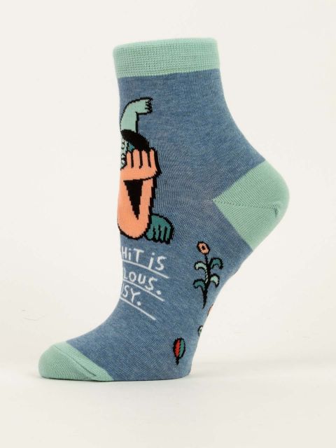 Image of This Shit Is Ridiculous. I'M Busy. W-Ankle Socks BLUEQ